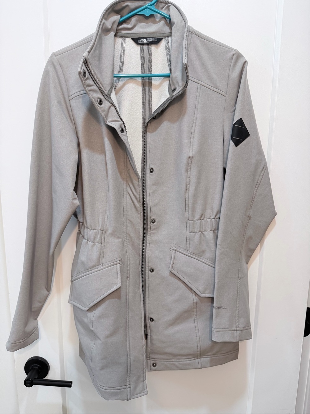 The North Face Light Gray Softshell Shirt Jacket